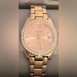 Scarlette Mini Three-Hand Date Rose Gold-Tone Stainless Steel Watch NIB